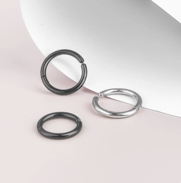 Boucles d'oreilles acier inoxydable noir