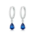 Boucles D'oreilles Goutte D'eau En Argent - Bleu