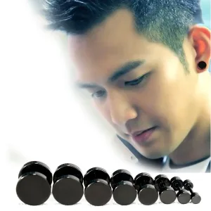 Boucles d'oreilles punk en acier inoxydable pour hommes et femmes