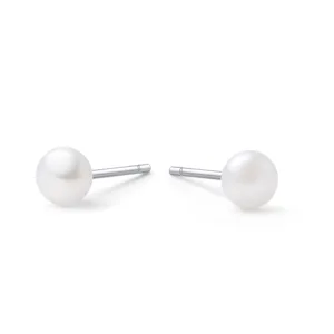 Stainless 3 Mm Pearl Stud Earrings