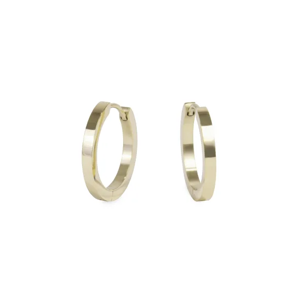 Medium plain huggie earrings