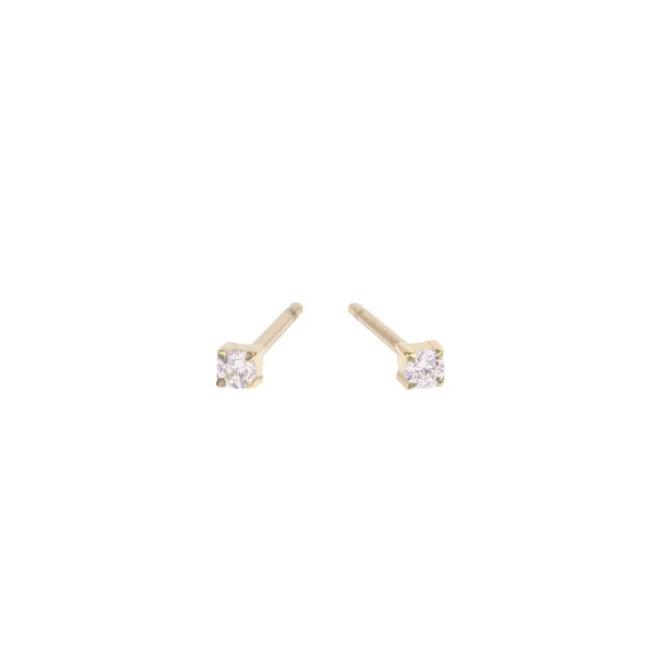 2mm cz stud earrings