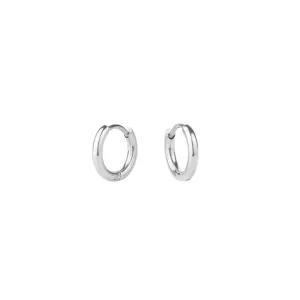 Mini Stacks Plain Huggie Earrings - 8mm