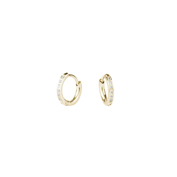 Mini Stacks Chic Huggie Earrings - 8mm